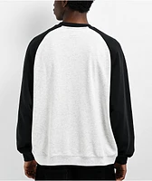 Converse Chuck Black & Grey Raglan Crewneck Sweatshirt