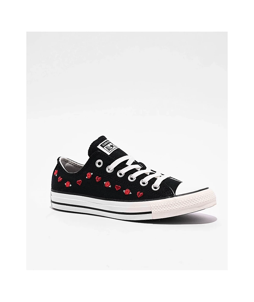 Converse Chuck Taylor All Star Black, Red, & Egret Shoes