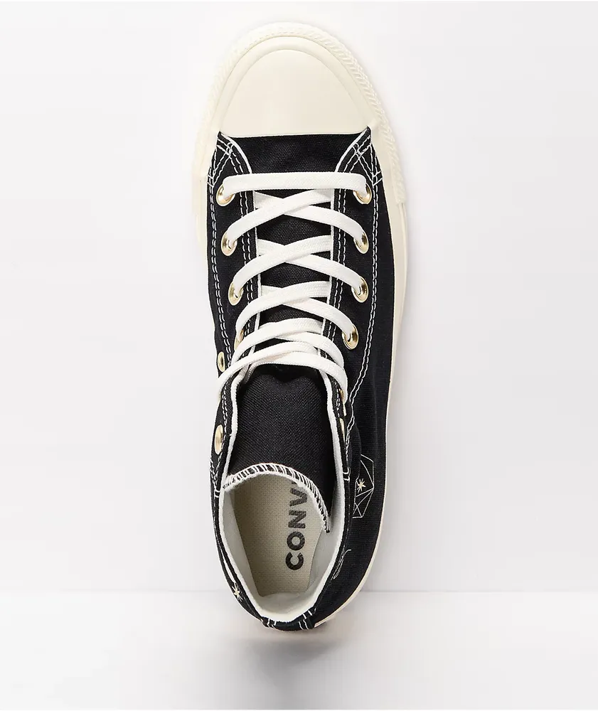 Converse Chuck Taylor All Star Black & Gold High Top Shoes