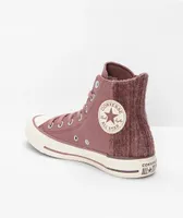 Converse Chuck Taylor All Star Cozy Utility Saddle & Dark Wine High Top Shoes