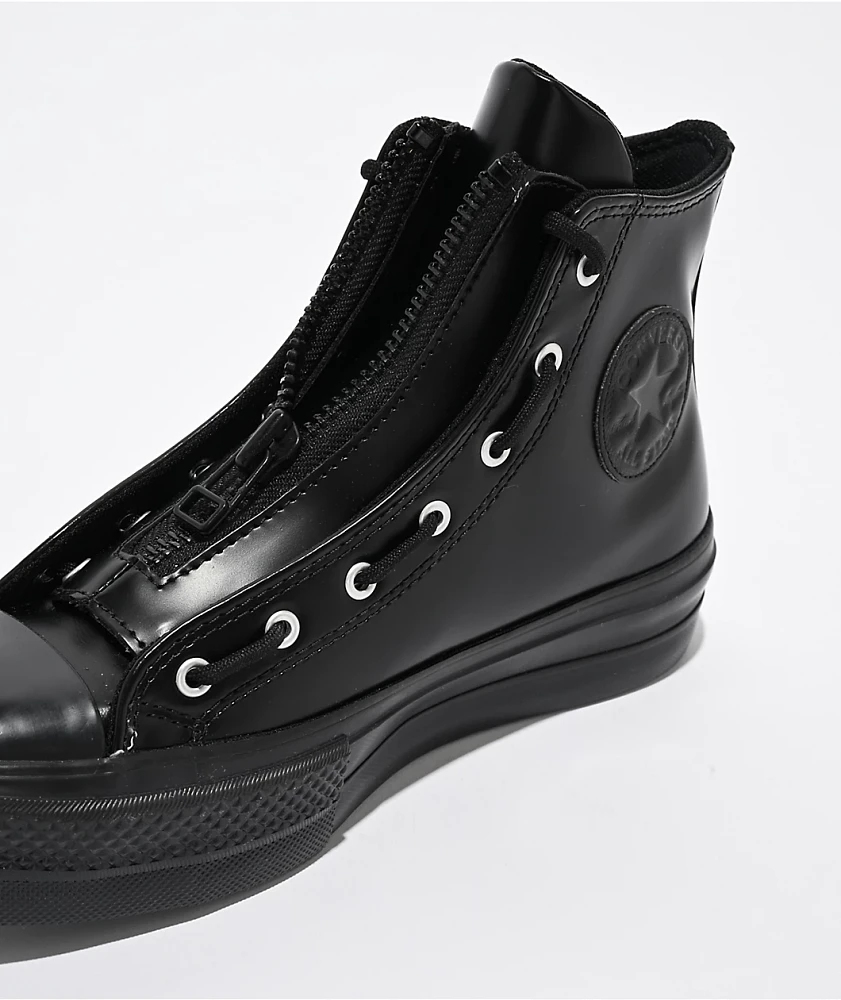 Converse Chuck Taylor All Star Lift Black & Total Eclipse Platform Leather Shoes