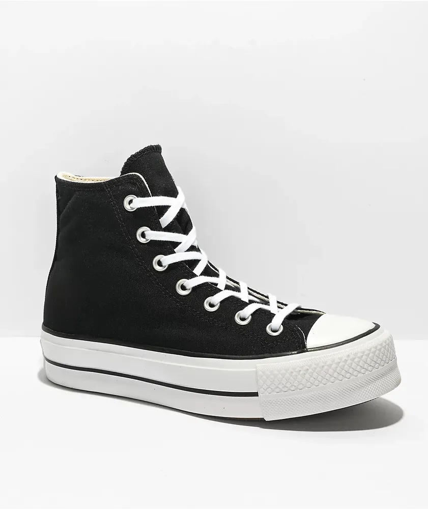 Converse Chuck Taylor All Star Lift Black & White High Top Platform Shoes