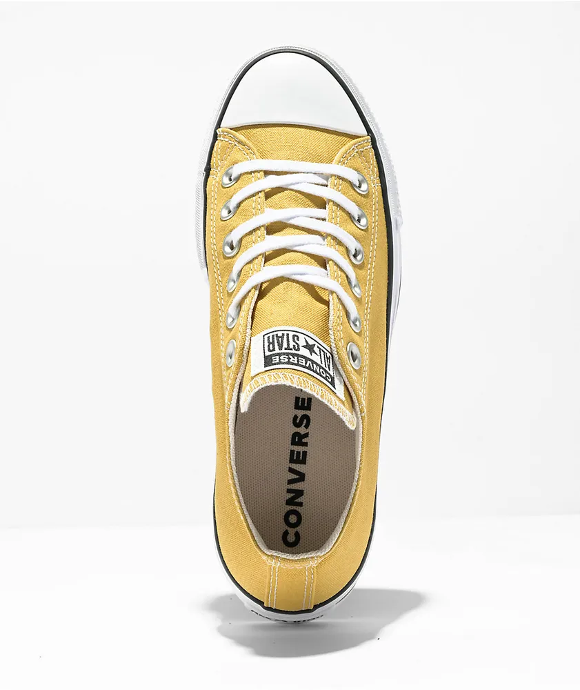 Converse Chuck Taylor All Star Lift Low Thrift Yellow Platform Shoe