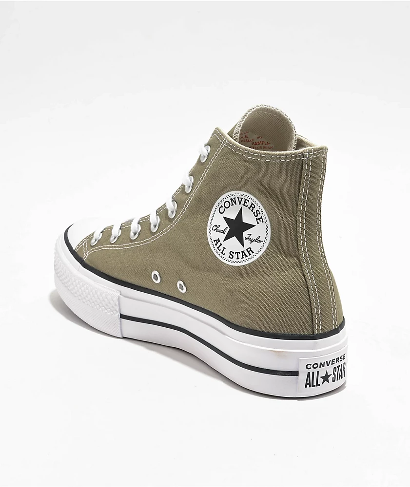 Converse Chuck Taylor All Star Lift Platform Mossy Sloth Shoes