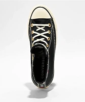 Converse Chuck Taylor All Star Lift Stitch Sich Black & White High Top Platform Shoes