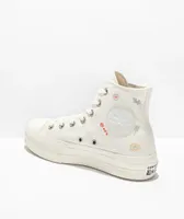 Converse Chuck Taylor All Star Lift Things To Grow Egret Platform Shoes