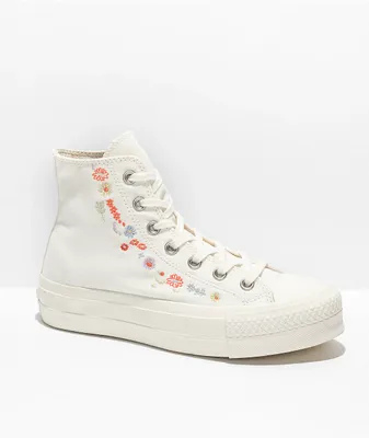 Converse Chuck Taylor All Star Lift Things To Grow Egret Platform Shoes