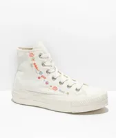 Converse Chuck Taylor All Star Lift Things To Grow Egret Platform Shoes