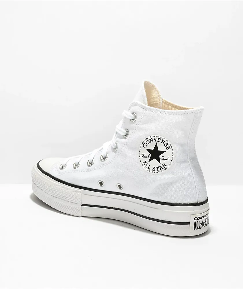 Converse Chuck Taylor All Star Lift White & Black High Top Platform Shoes