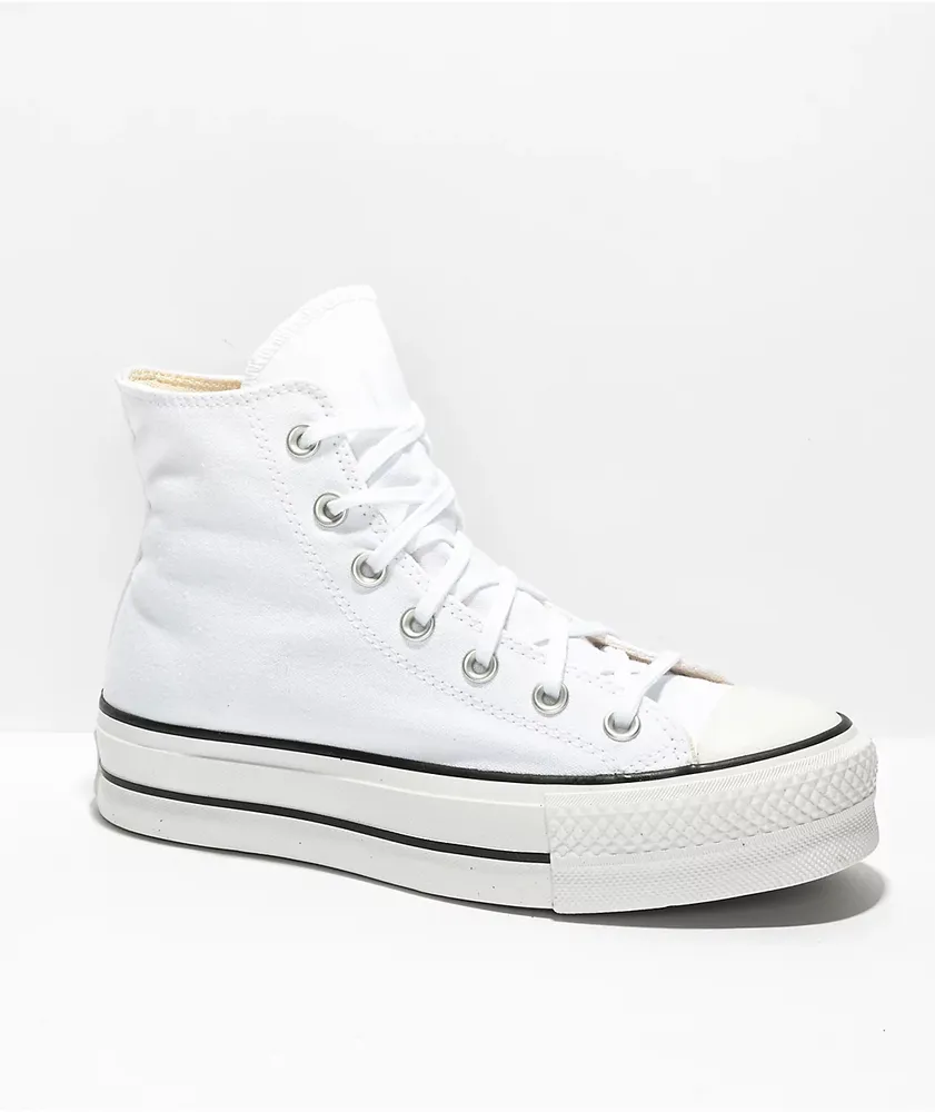 Converse Chuck Taylor All Star Lift White & Black High Top Platform Shoes