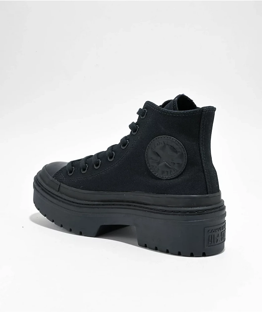 Converse Chuck Taylor All Star Lugged Heel Black Canvas Shoe