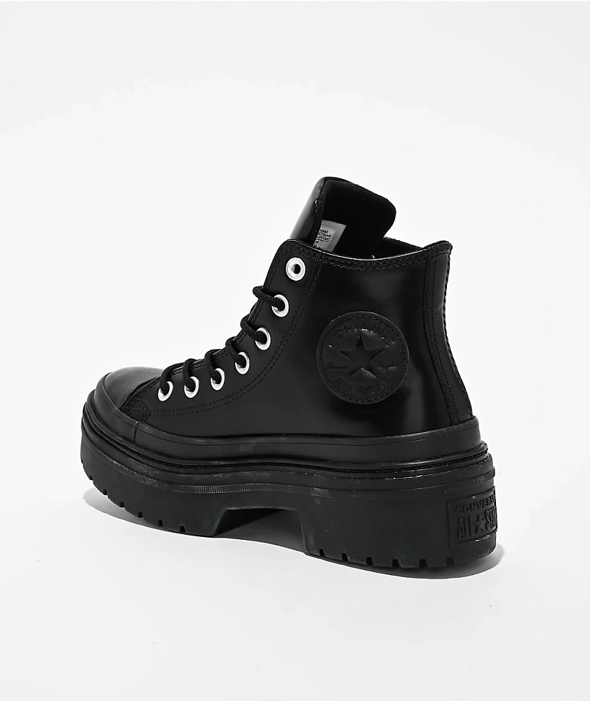 Converse Chuck Taylor All Star Lugged Heel Black Platform Shoes