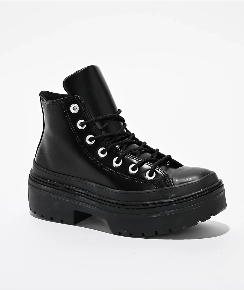 Converse Chuck Taylor All Star Lugged Heel Black Platform Shoes