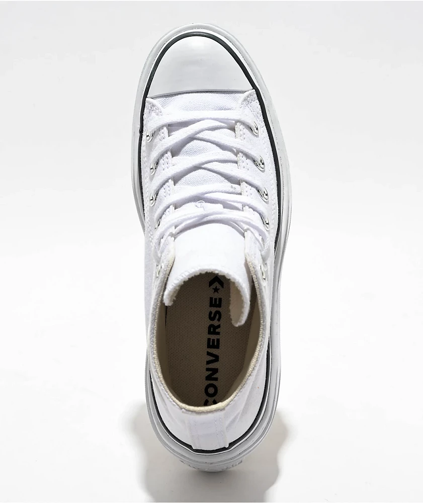 Converse Chuck Taylor All Star Lugged Heel White Canvas Platform Shoes