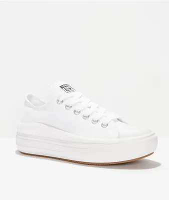 Converse Chuck Taylor All Star Move White Platform Shoes