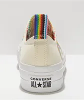 Converse Chuck Taylor All Star Pride Cream, Red & Orange Platform Shoes