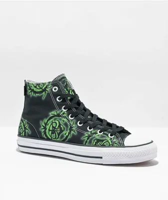 Converse Chuck Taylor All Star Pro 2000s Black & Green High Top Skate Shoes
