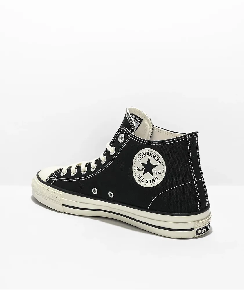 Converse Chuck Taylor All Star Pro Black Mid Top Skate Shoes