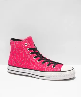 Converse Chuck Taylor All Star Pro Crackle Pink & Black High Top Skate Shoes