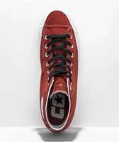 Converse Chuck Taylor All Star Pro Dark Terracotta & White Suede High Top Skate Shoes