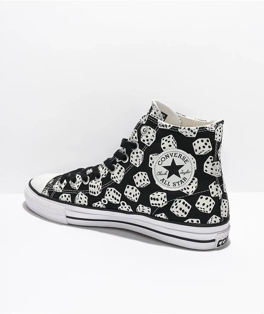 Converse Chuck Taylor All Star Pro Dice Black & White High Top Skate Shoes