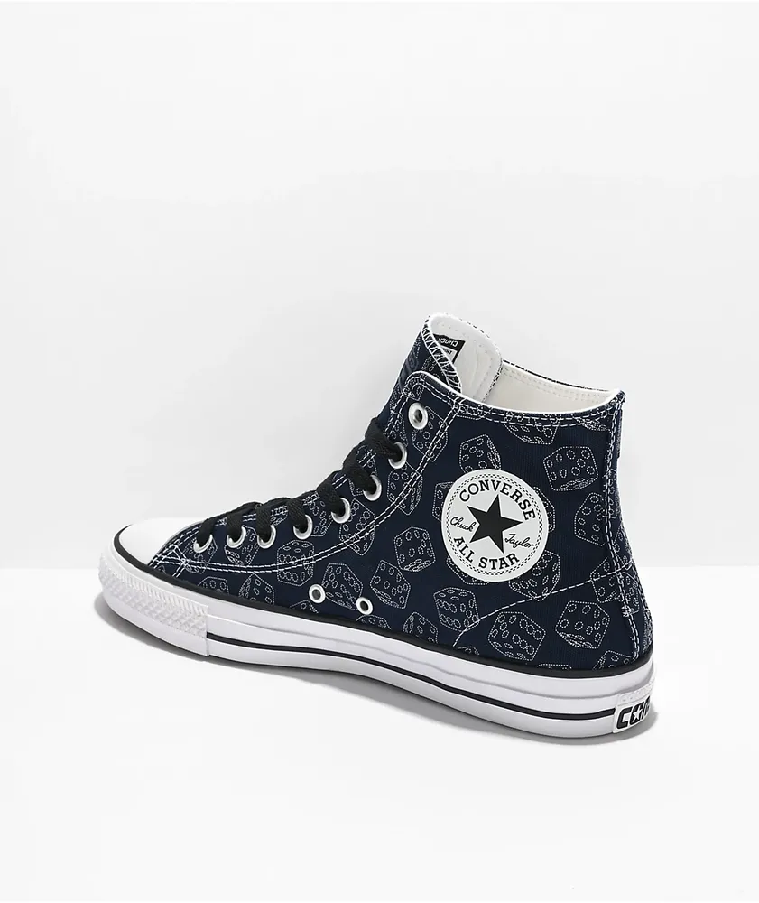 Converse Chuck Taylor All Star Pro Dice Navy & White High Top Skate Shoes