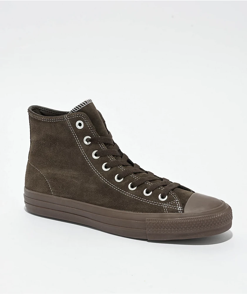 Converse Chuck Taylor All Star Pro Hi Fresh Brew & Brown Suede Skate Shoes