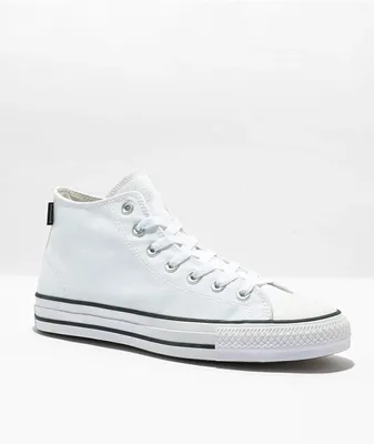 Converse Chuck Taylor All Star Pro Mid White Skate Shoes