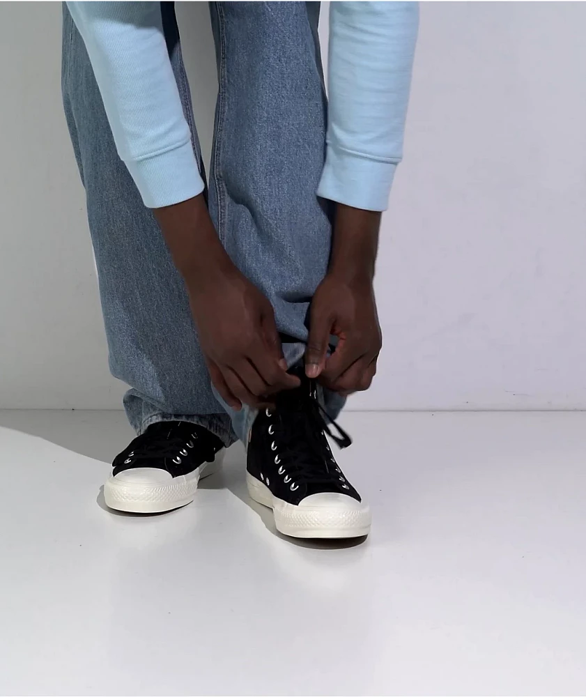 Converse Chuck Taylor All Star Pro Nubuck Black, Egret, & Vachetta Beige Skate Shoes