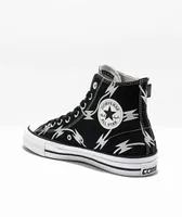 Converse Chuck Taylor All Star Pro Razor Wire Black & Silver High Top Skate Shoes