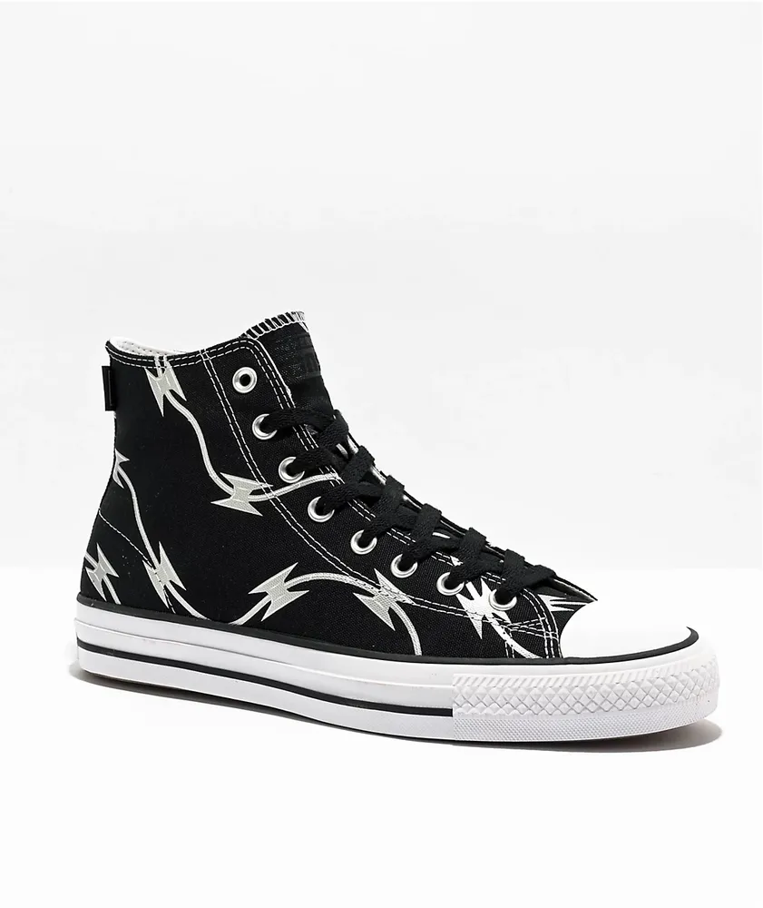 Converse Chuck Taylor All Star Pro Black Mid Top Skate Shoes