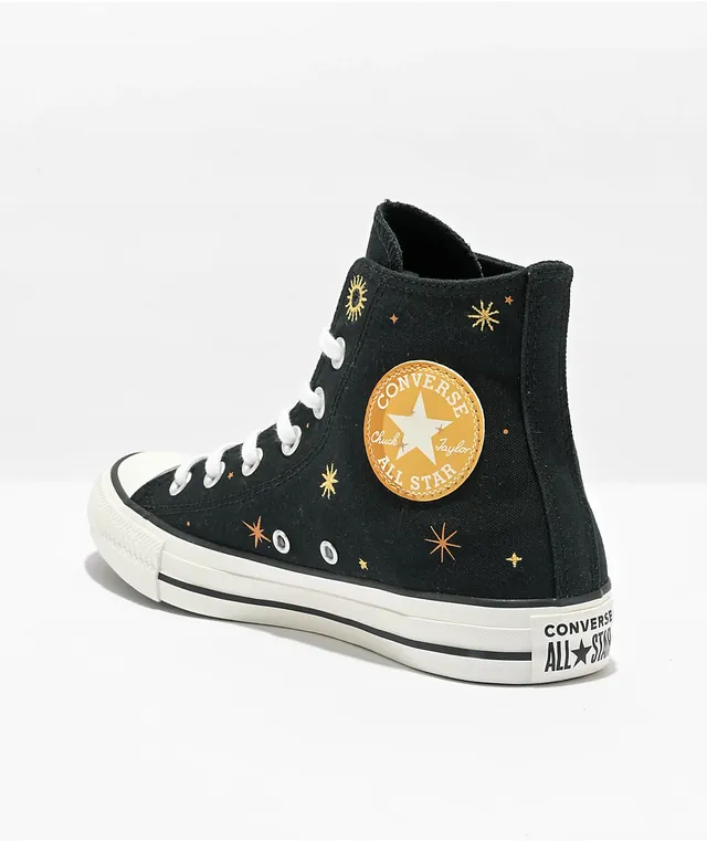 Converse Chuck Taylor All Star Lift Timeless White Embroidery High Top  Platform Shoes