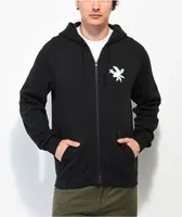 Converse Collegiate Floral Black Zip Hoodie