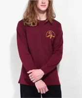 Converse Counter Climate Beetroot Long Sleeve T-Shirt