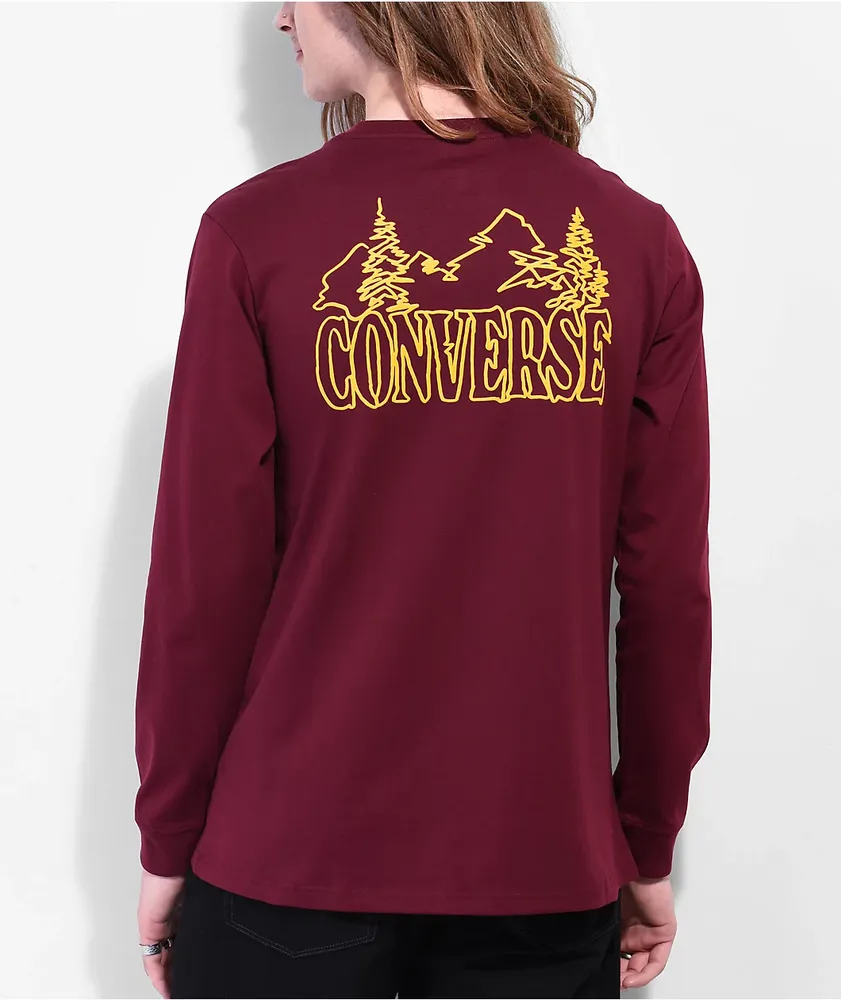 Converse Counter Climate Beetroot Long Sleeve T-Shirt