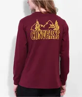 Converse Counter Climate Beetroot Long Sleeve T-Shirt
