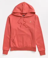 Converse Embroidered Star Chevron Coral Hoodie