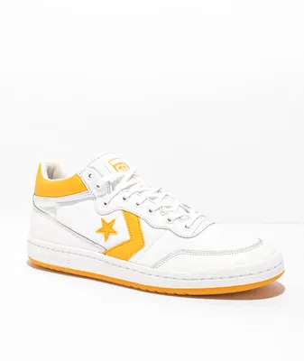Converse Fastbreak Pro White & Yellow Skate Shoes 