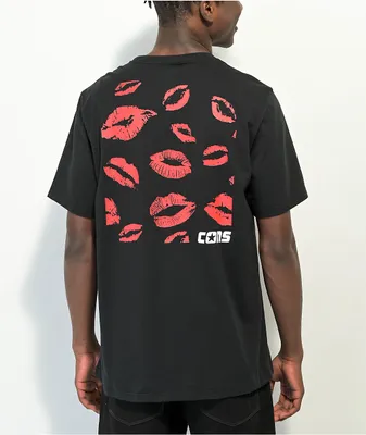 Converse Lips Black T-Shirt