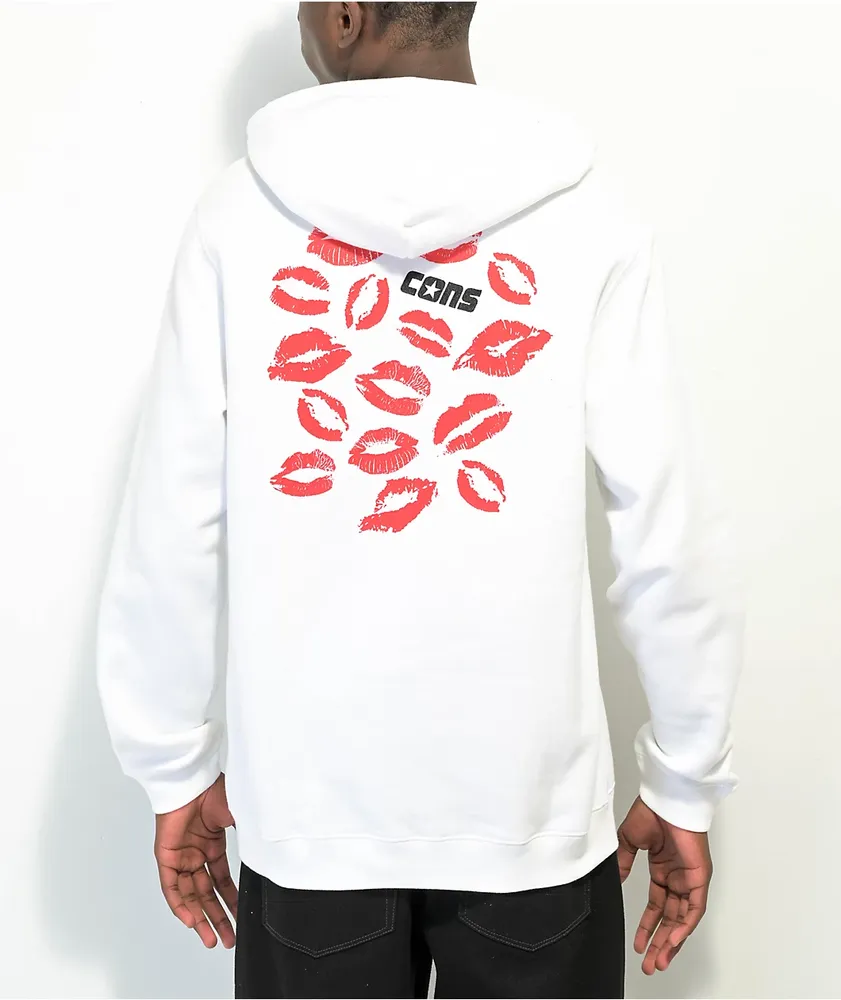 Converse Lips Fleece White Hoodie