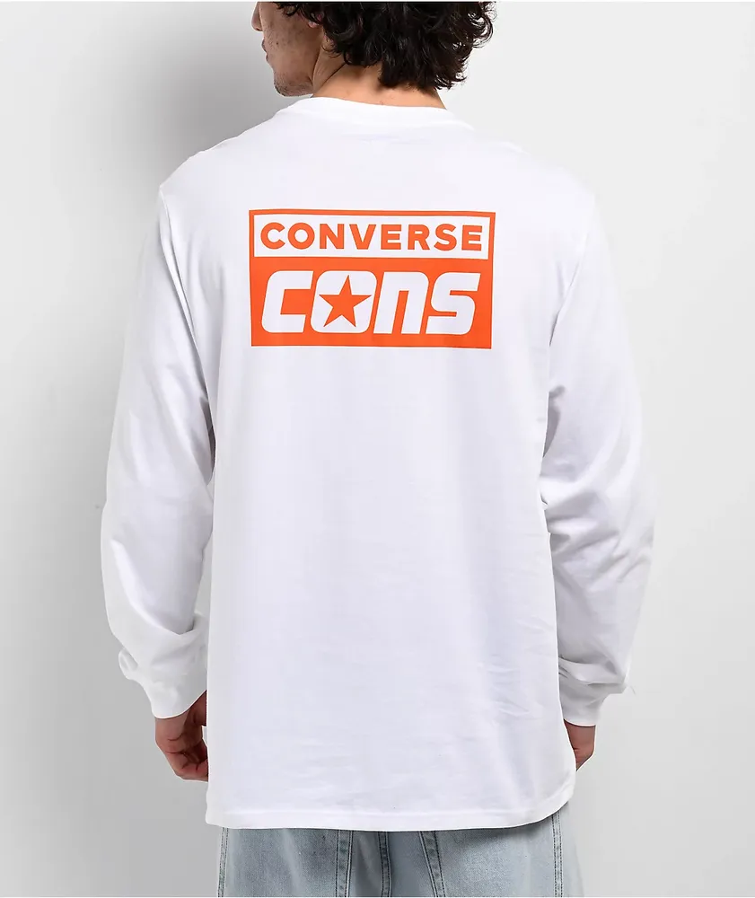 Converse Logo White Long Sleeve T-Shirt