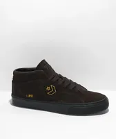 Converse Louie Lopez Mid Brown & Yellow Skate Shoes