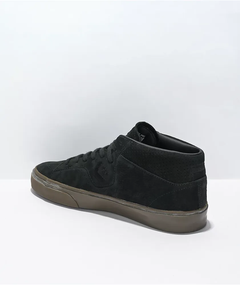 Converse Louie Lopez Pro Mid Black & Gum Suede Skate Shoes