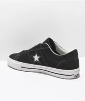 Converse One Star Pro Black & White Suede Skate Shoes