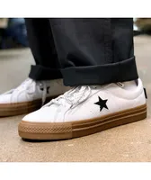 Converse One Star Pro Cordura White & Gum Skate Shoes