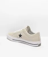 Converse One Star Pro Egret, White, & Black Skate Shoes