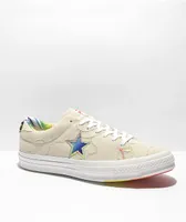 Converse One Star Pro Pride Egret Suede Skate Shoes