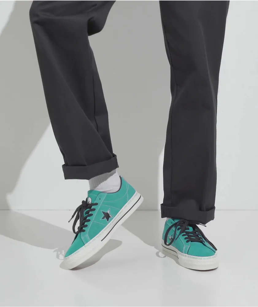 Converse One Star Pro Sean Pablo Teal Suede Skate Shoes