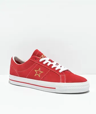 Converse One Star Pro Varsity Red & Gold Skate Shoes