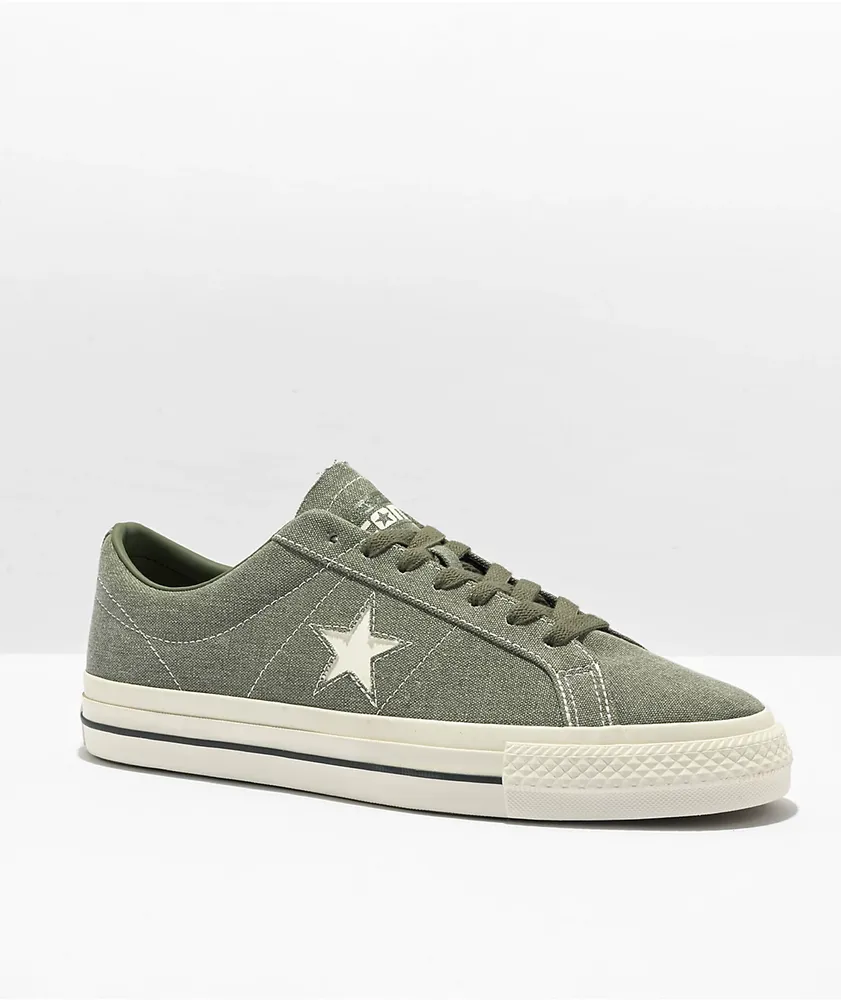 Converse One Star Pro Workwear Olive Green Skate Shoes